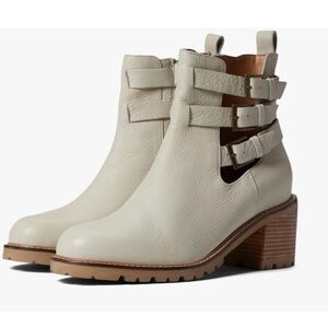 Seychelles Cream leather strapping Boots with Buckle Detail 9